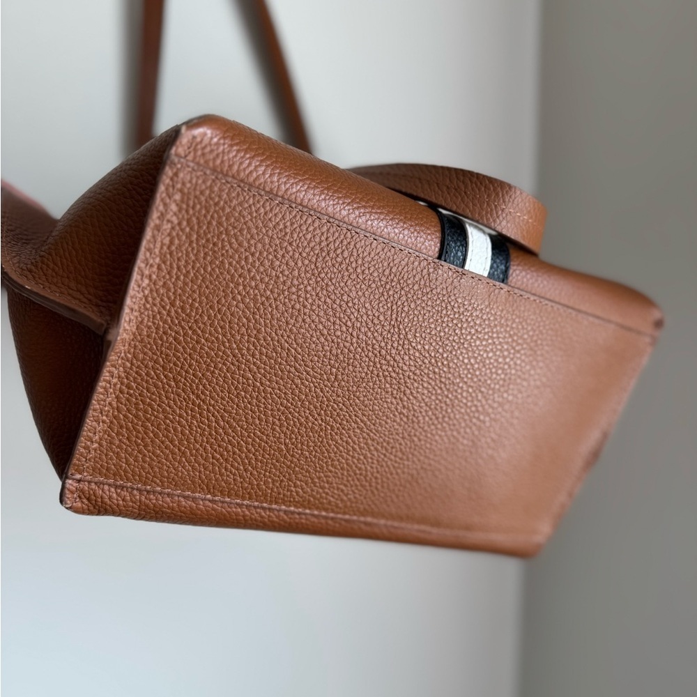 Botkier Hudson Stripe Tote Brown Leather - Picture 3 of 7